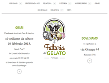 Tablet Screenshot of lafattoriadelgelato.com